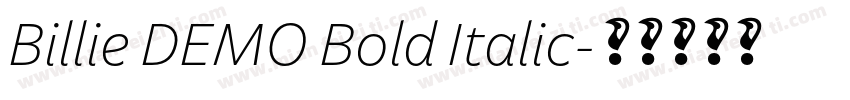 Billie DEMO Bold Italic字体转换